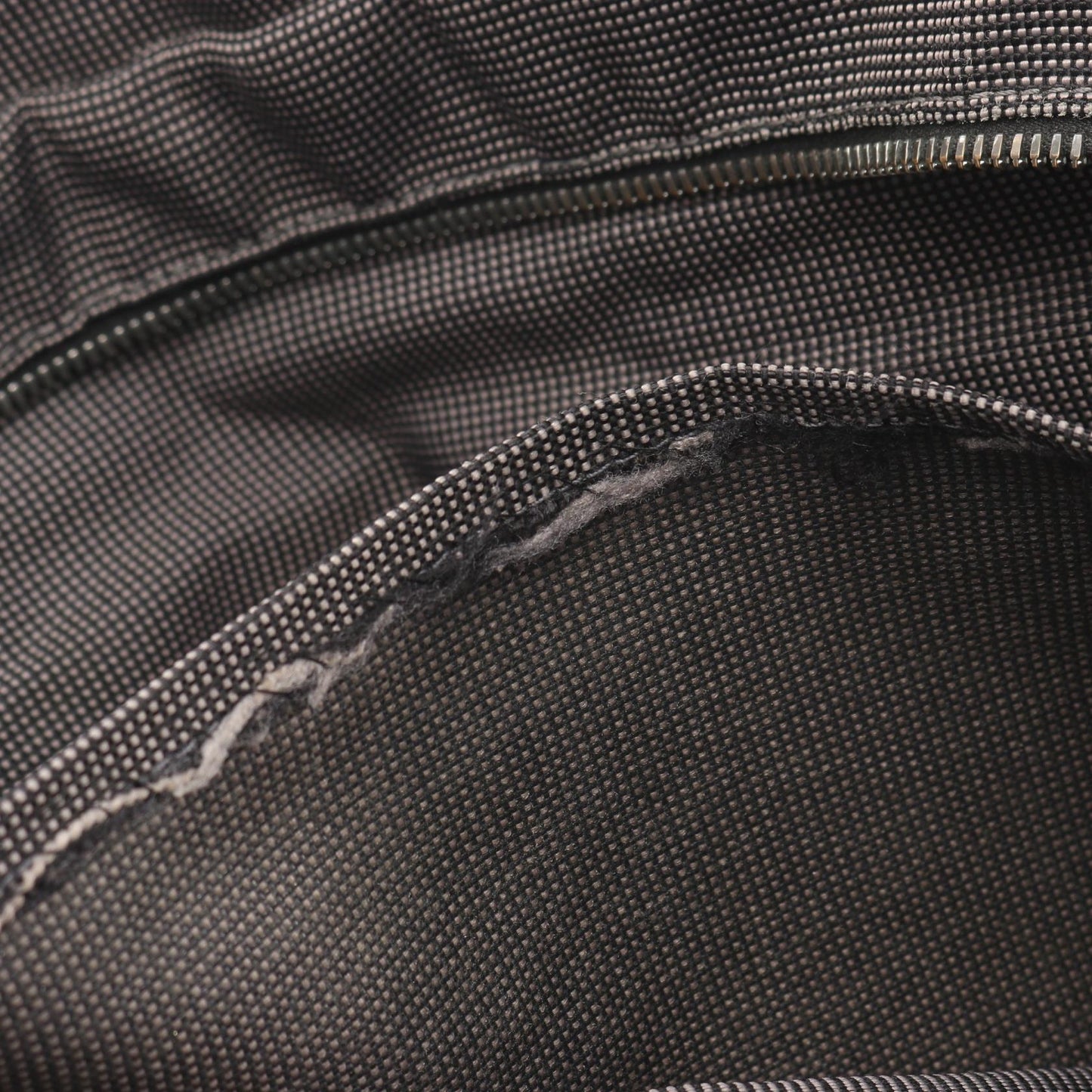エールラインMM ハンドバッグ トートバッグ ナイロンキャンバス ダークグレー シルバー金具 エルメス バッグ HERMES