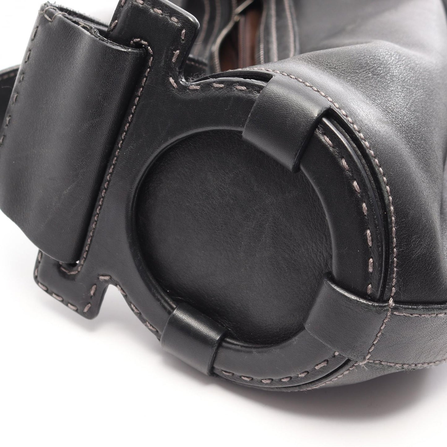 ガンチーニ ワンショルダーバッグ レザー ブラック サルヴァトーレフェラガモ バッグ Salvatore Ferragamo