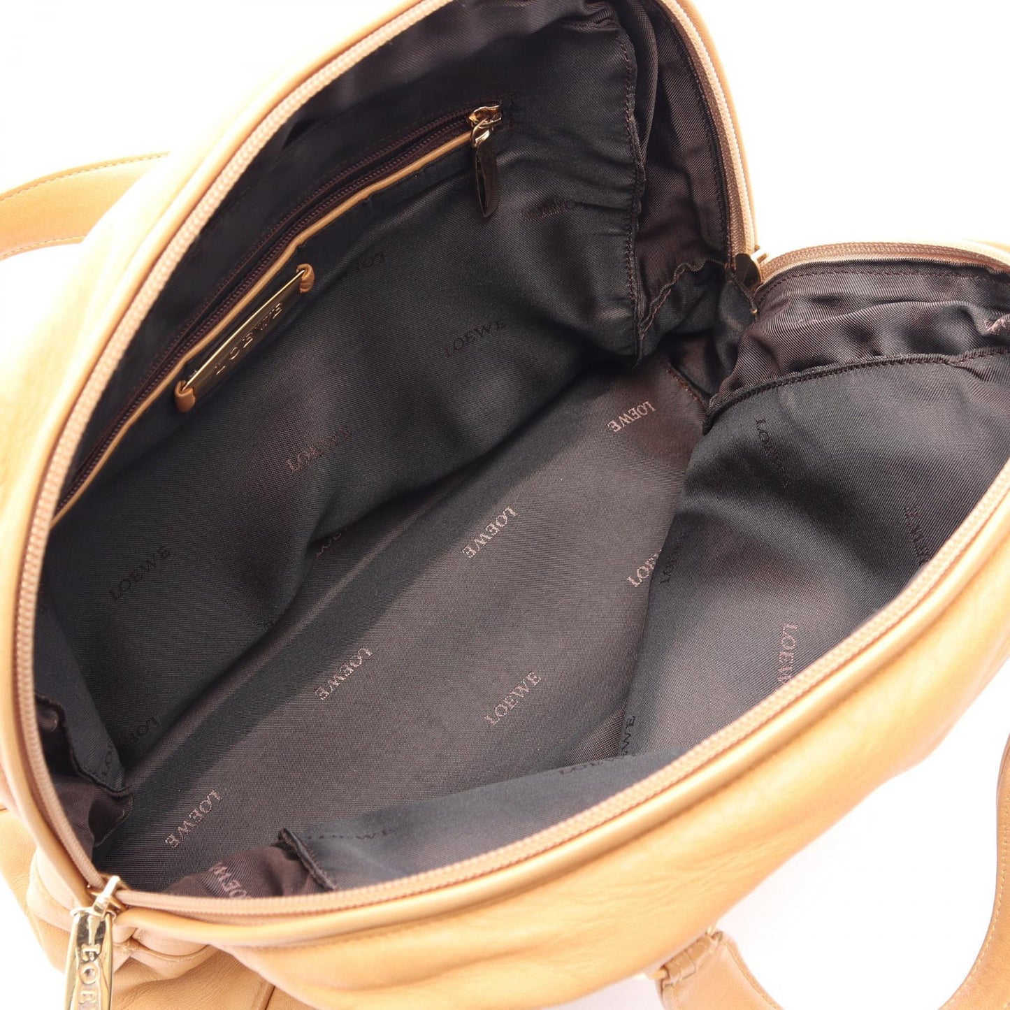 アナグラム ハンドバッグ ハンドバッグ レザー ベージュ ロエベ バッグ LOEWE