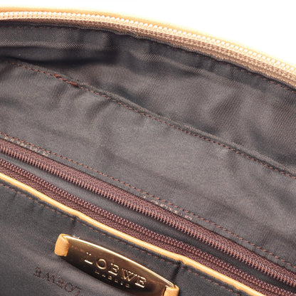 アナグラム ハンドバッグ ハンドバッグ レザー ベージュ ロエベ バッグ LOEWE