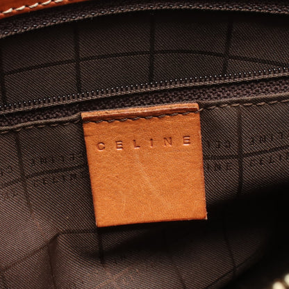 マカダム ミニ ハンドバッグ トートバッグ PVC レザー ダークブラウン ブラウン セリーヌ バッグ CELINE