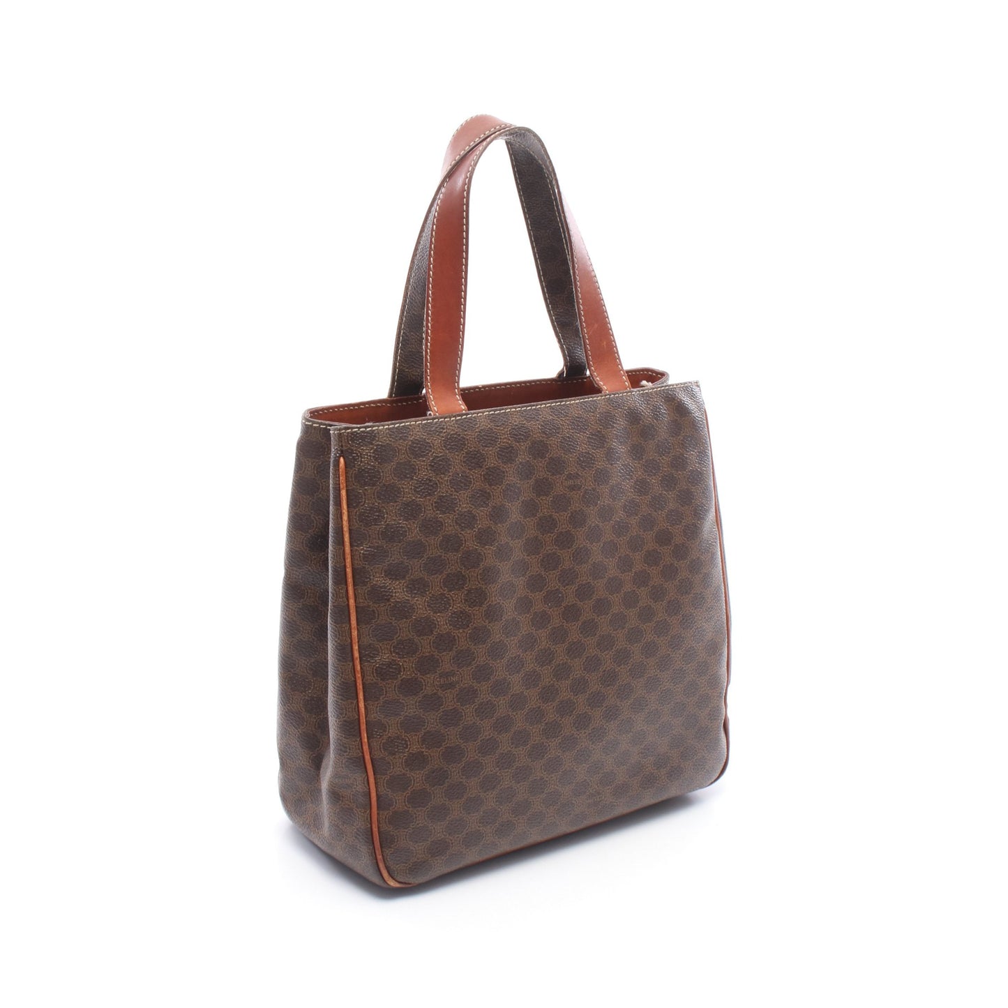 マカダム ミニ ハンドバッグ トートバッグ PVC レザー ダークブラウン ブラウン セリーヌ バッグ CELINE