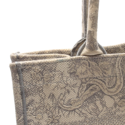 BOOK TOTE ブックトート ミディアム ハンドバッグ トートバッグ キャンバス グレー アイボリー クリスチャンディオール バッグ Christian Dior