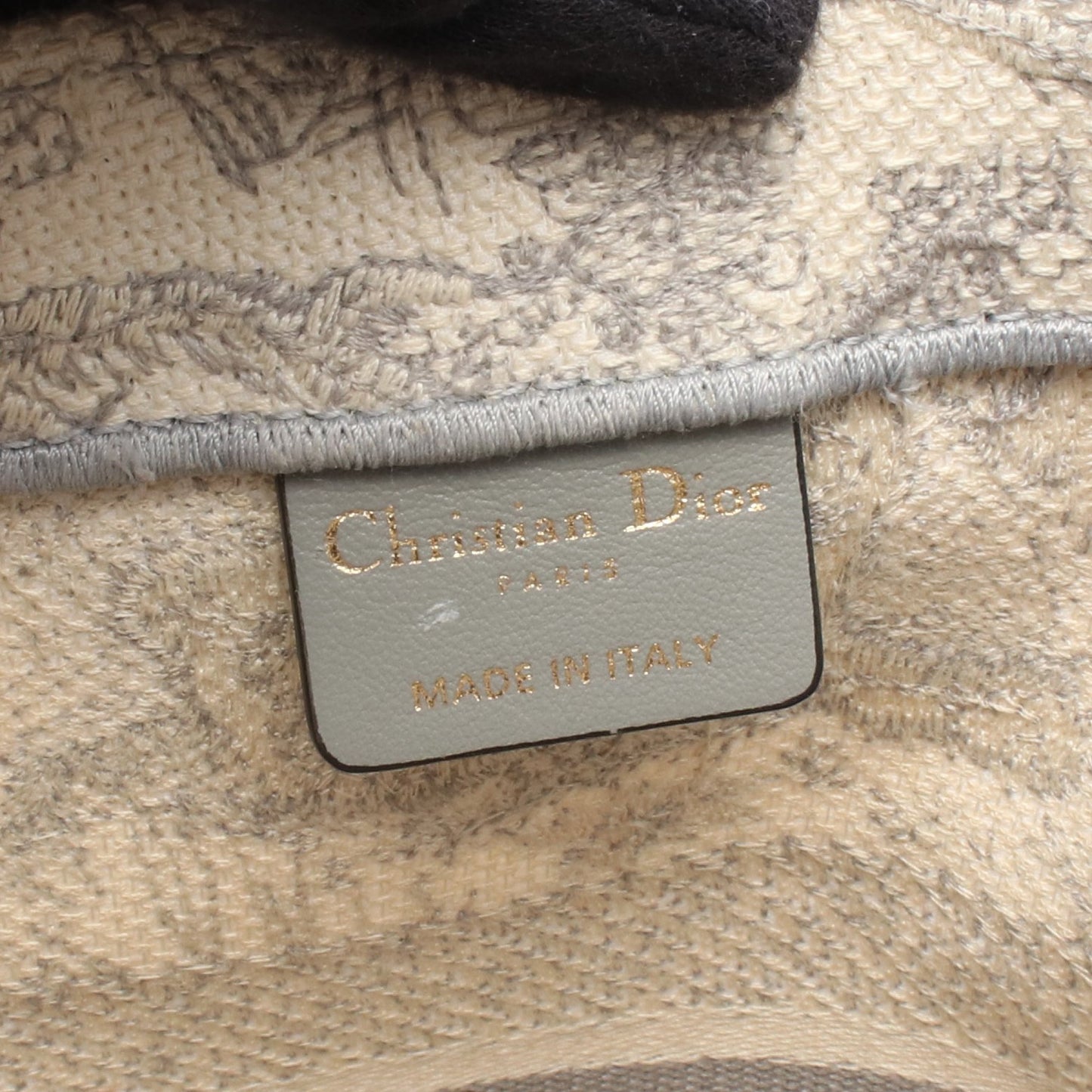 BOOK TOTE ブックトート ミディアム ハンドバッグ トートバッグ キャンバス グレー アイボリー クリスチャンディオール バッグ Christian Dior
