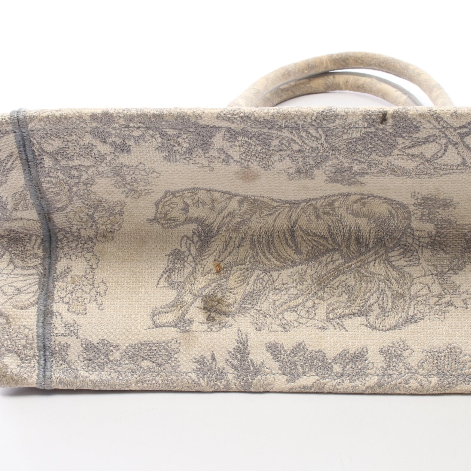 BOOK TOTE ブックトート ミディアム ハンドバッグ トートバッグ キャンバス グレー アイボリー クリスチャンディオール バッグ Christian Dior