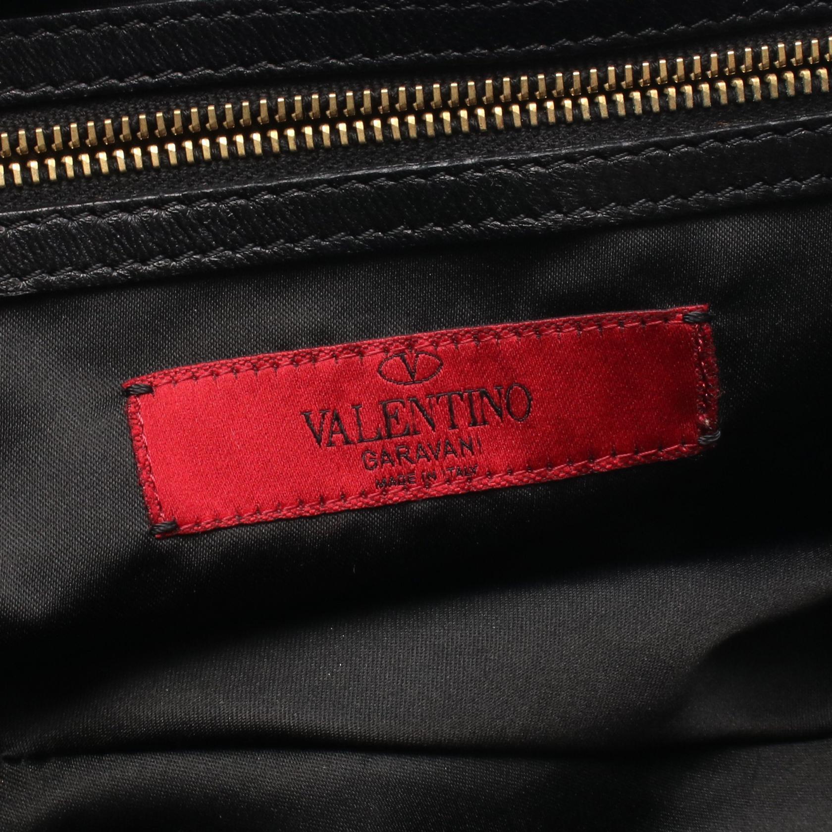 ショルダーバッグ ナイロン レザー ブラック ヴァレンティノ バッグ VALENTINO