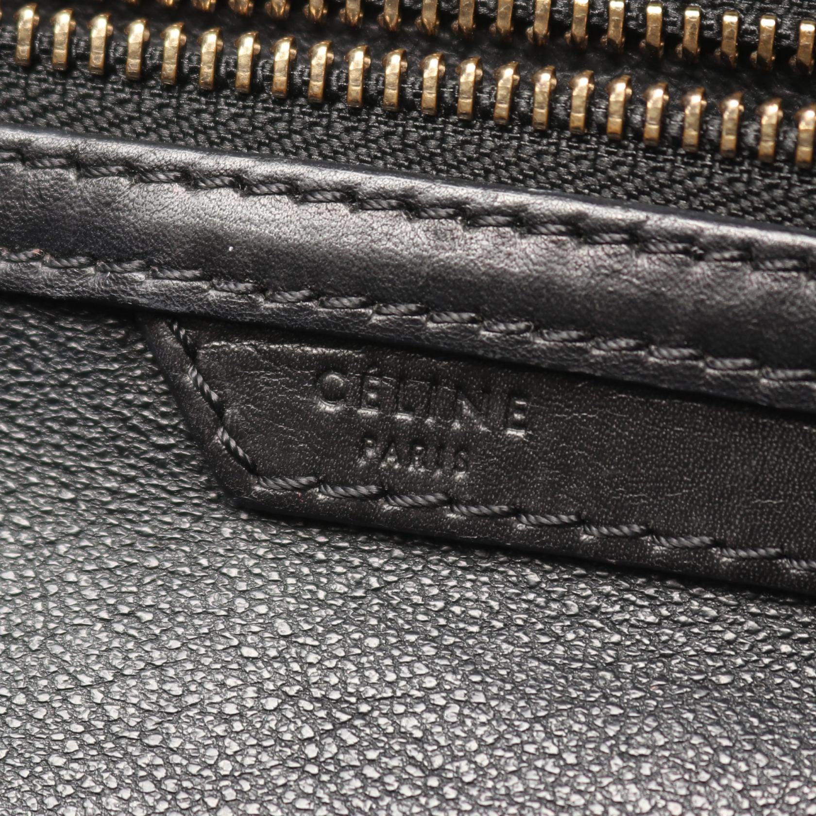 ラゲージ ミニ ショッパー ハンドバッグ キャンバス レザー ベージュ ブラック ネイビー セリーヌ バッグ CELINE