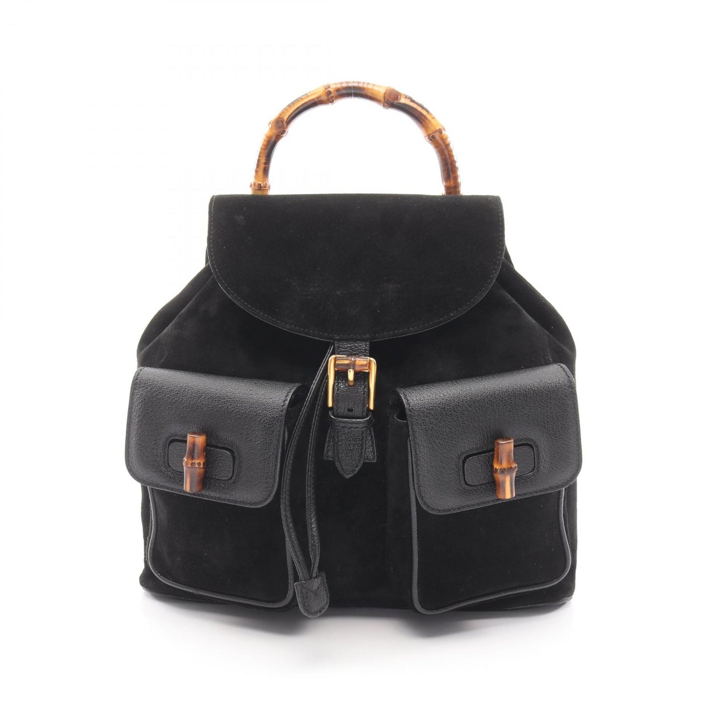 バンブー バックパック リュックサック スエード レザー ブラック グッチ バッグ GUCCI