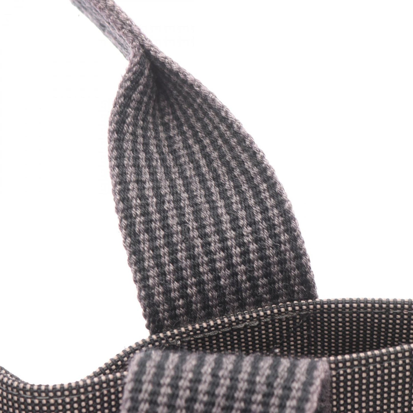 エールラインMM ハンドバッグ トートバッグ ナイロンキャンバス ダークグレー シルバー金具 エルメス バッグ HERMES