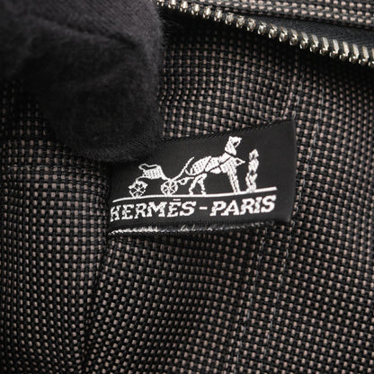エールラインMM ハンドバッグ トートバッグ ナイロンキャンバス ダークグレー シルバー金具 エルメス バッグ HERMES