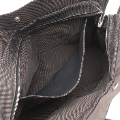 エールラインMM ハンドバッグ トートバッグ ナイロンキャンバス ダークグレー シルバー金具 エルメス バッグ HERMES