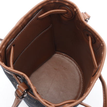 巾着バッグ ショルダーバッグ デニム レザー インディゴブルー ブラウン ステラマッカートニー バッグ Stella McCartney