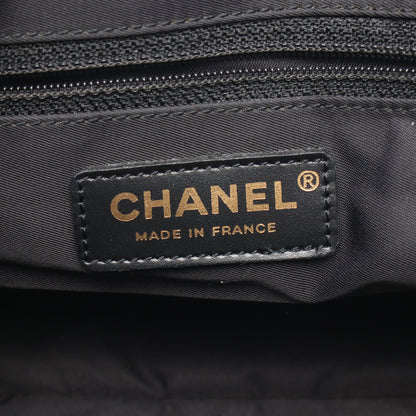 ニュートラベルラインPM ハンドバッグ トートバッグ ナイロンキャンバス レザー ブラック ゴールド金具 シャネル バッグ CHANEL