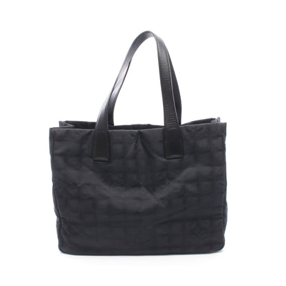 ニュートラベルラインMM ハンドバッグ トートバッグ ナイロンキャンバス レザー ブラック ゴールド金具 シャネル バッグ CHANEL