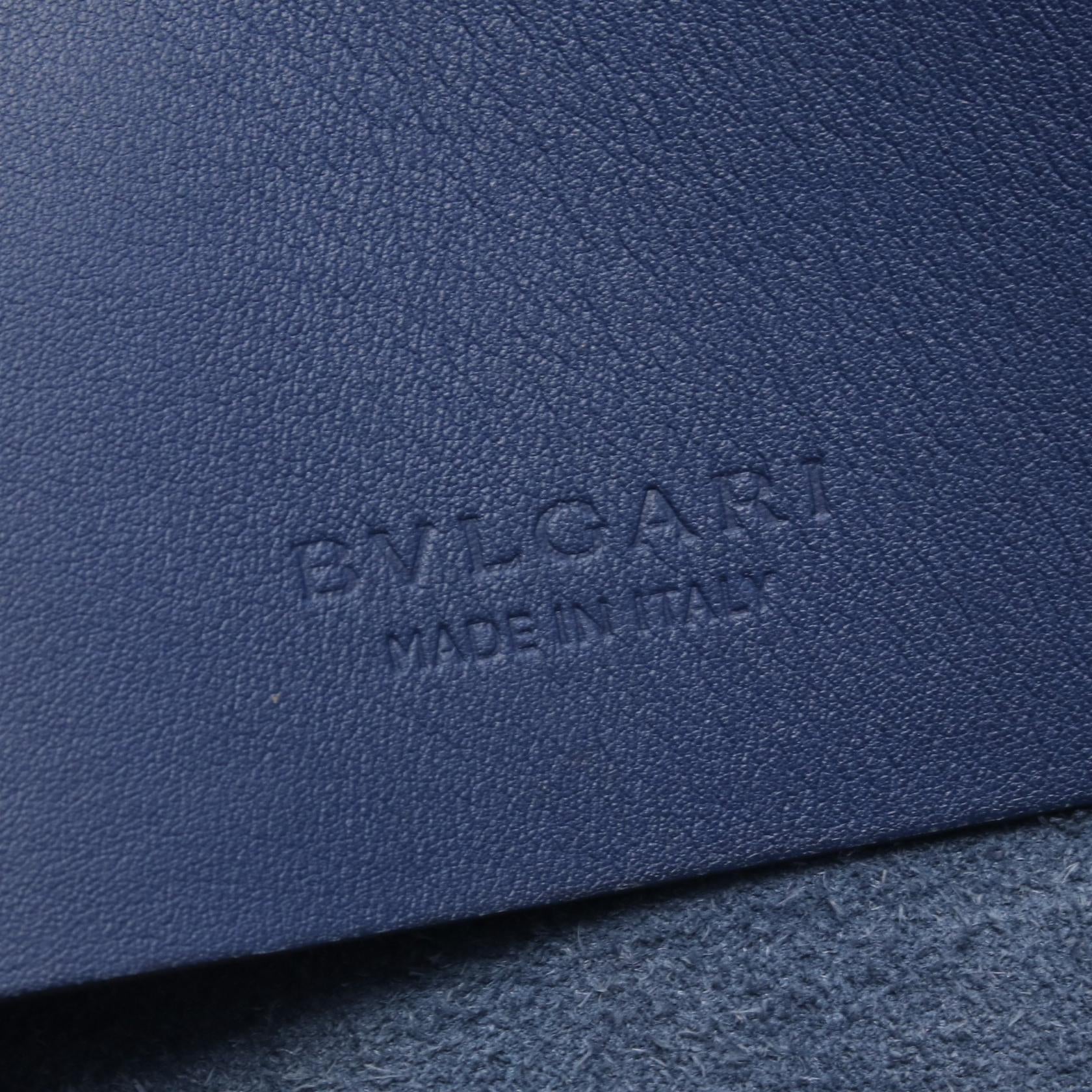 オクト ショルダーバッグ トートバッグ レザー ネイビー ブラック ブルガリ バッグ BVLGARI