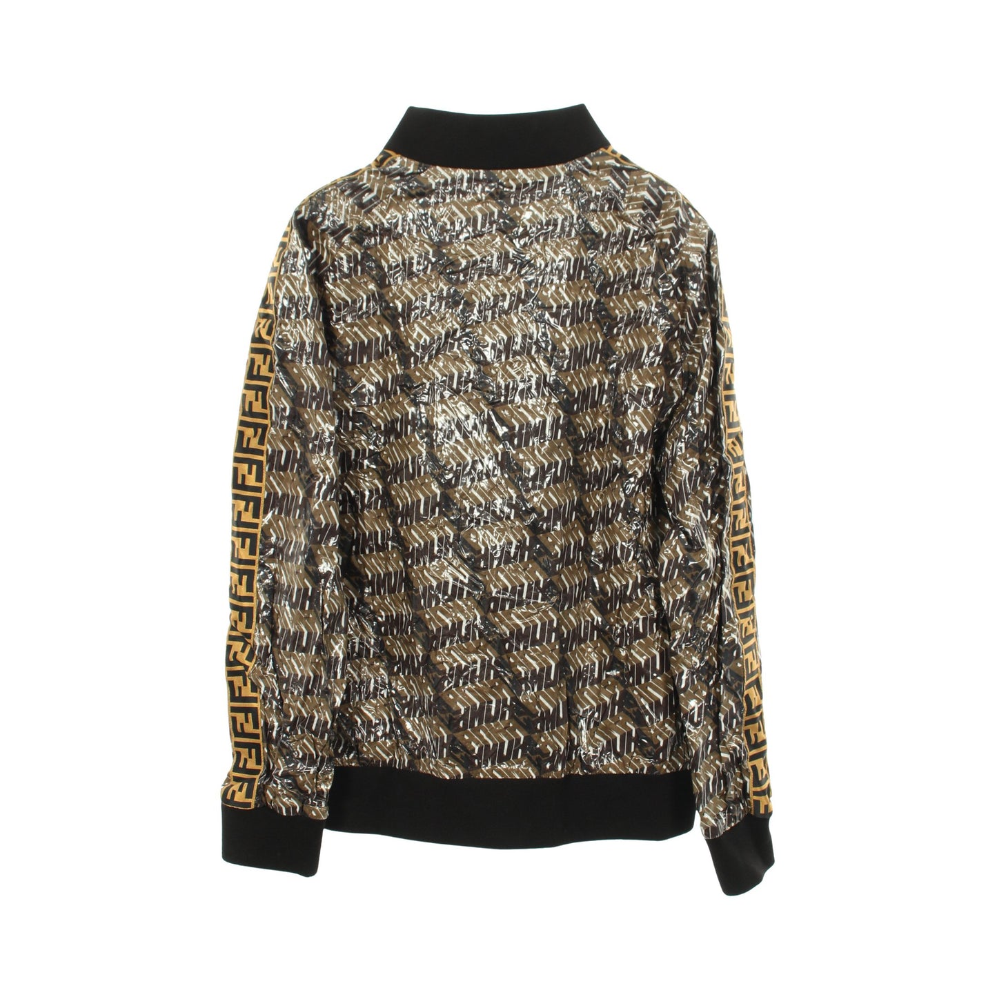 総柄 コーティング ブルゾン レーヨン ブラウン フェンディ アウター FENDI