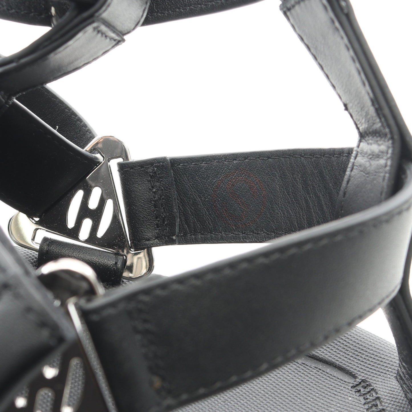 エニド Hディアマンバックル サンダル レザー ブラック エルメス シューズ HERMES