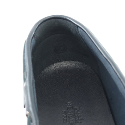 デッキシューズ カジュアルシューズ レザー ネイビー エルメス シューズ HERMES