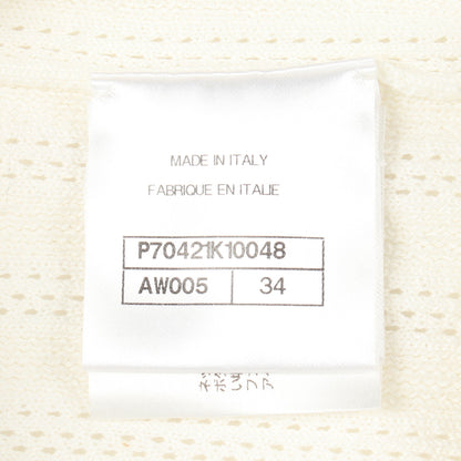 ココマークボタン カーディガン コットン オフホワイト シャネル トップス CHANEL