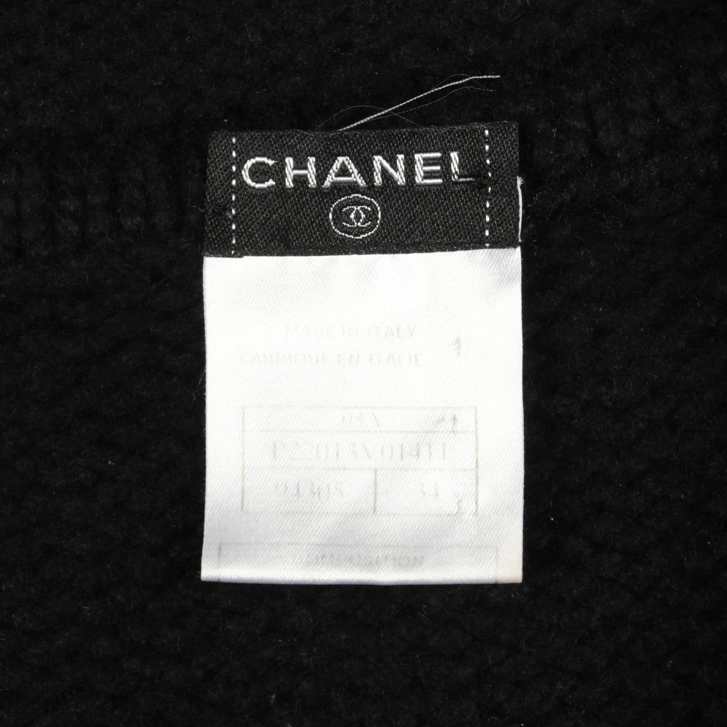 ジップアップ ニット コート カシミヤ ブラック シャネル アウター CHANEL