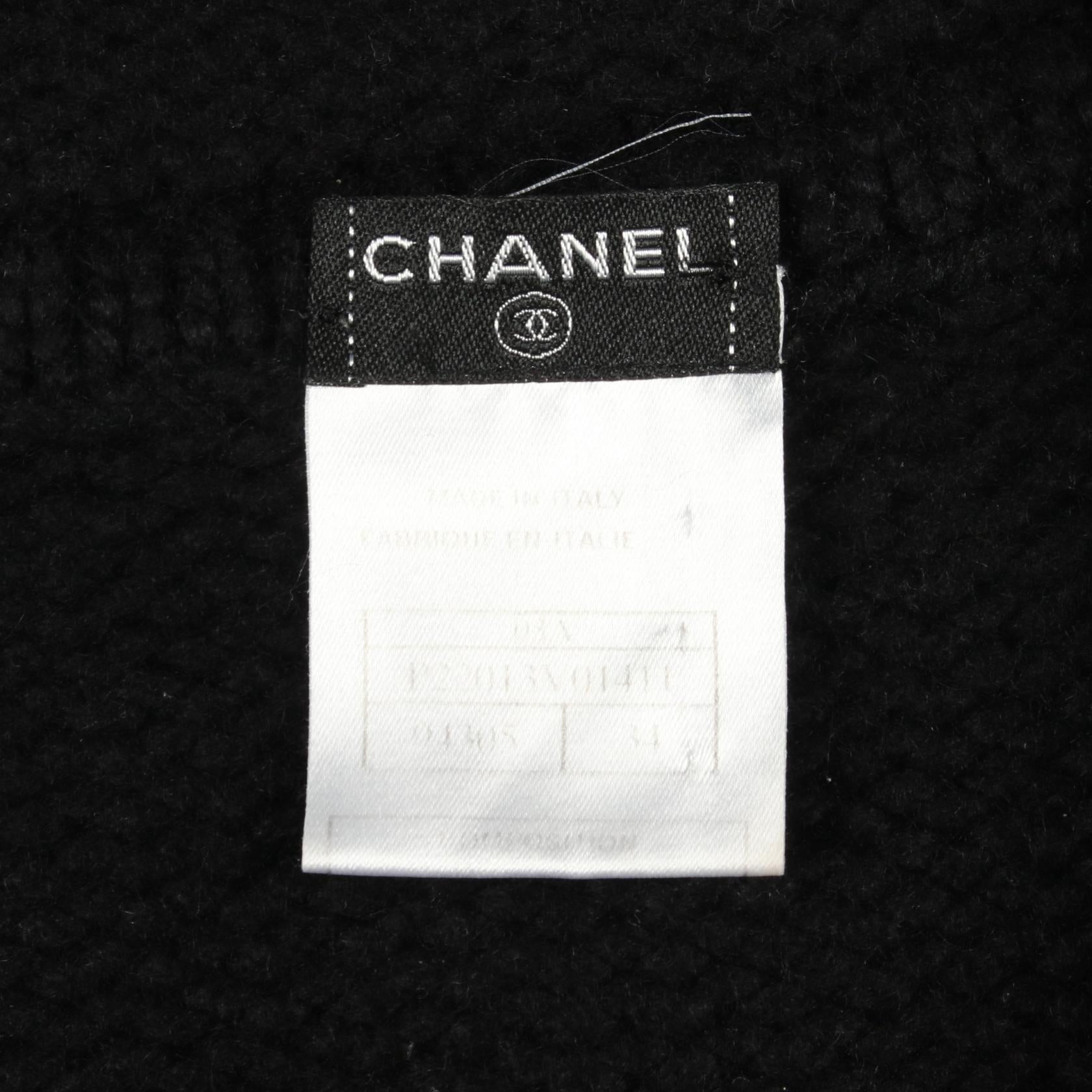 ジップアップ ニット コート カシミヤ ブラック シャネル アウター CHANEL