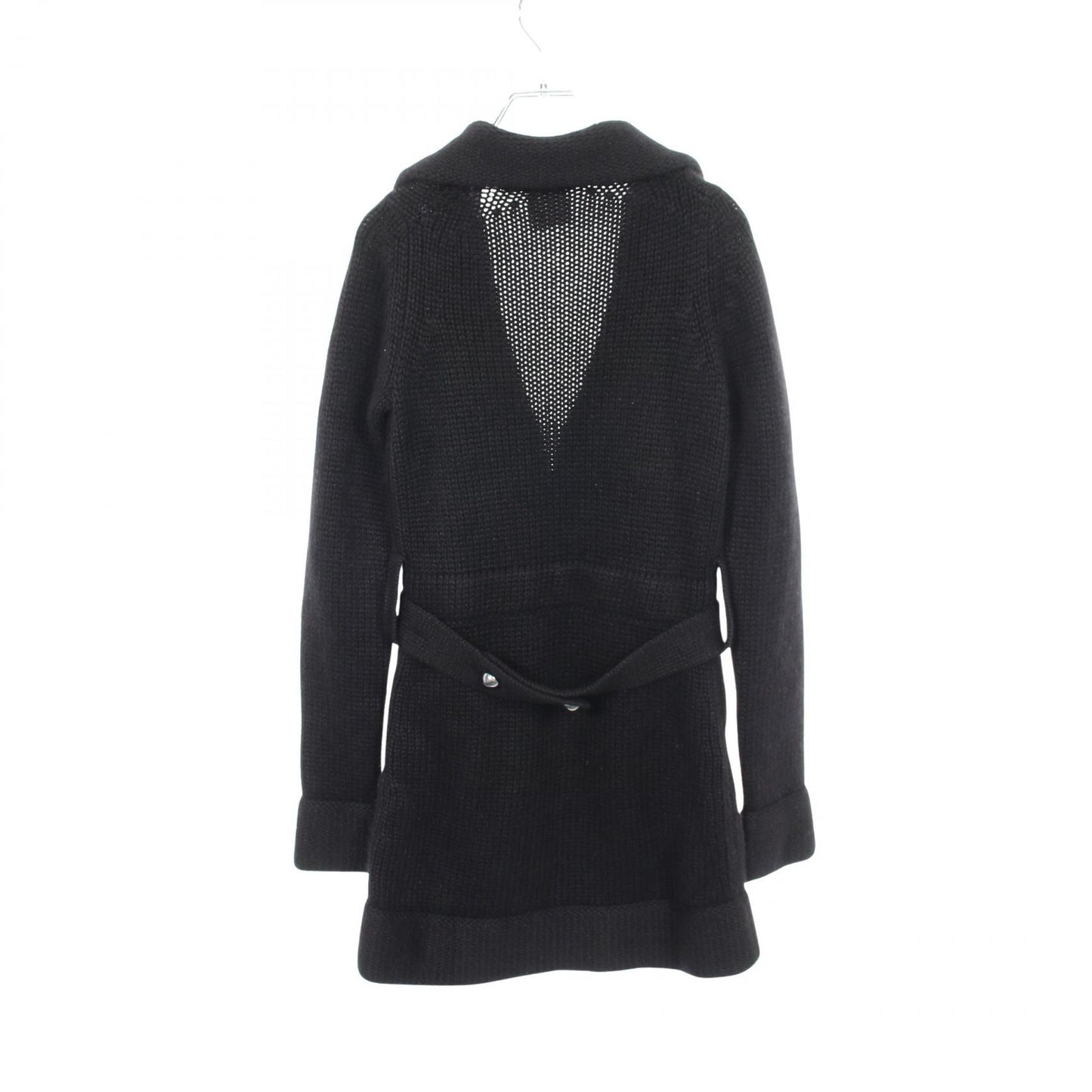 ジップアップ ニット コート カシミヤ ブラック シャネル アウター CHANEL
