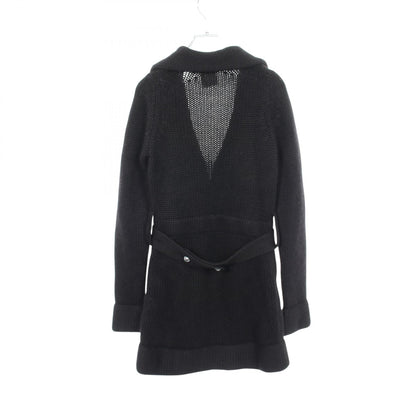 ジップアップ ニット コート カシミヤ ブラック シャネル アウター CHANEL
