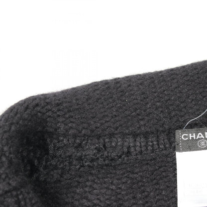 ジップアップ ニット コート カシミヤ ブラック シャネル アウター CHANEL