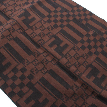 FF柄 マフラー ウール ブラウン ブラック フェンディ 財布・小物 FENDI