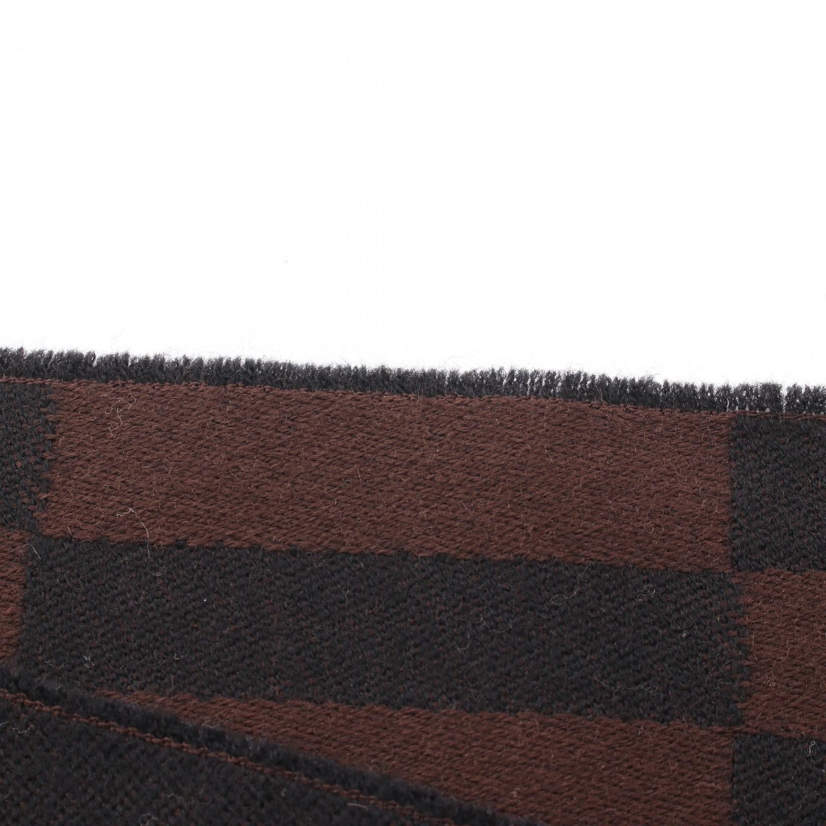 FF柄 マフラー ウール ブラウン ブラック フェンディ 財布・小物 FENDI