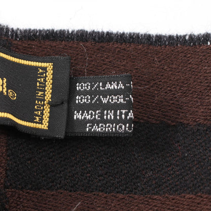 FF柄 マフラー ウール ブラウン ブラック フェンディ 財布・小物 FENDI