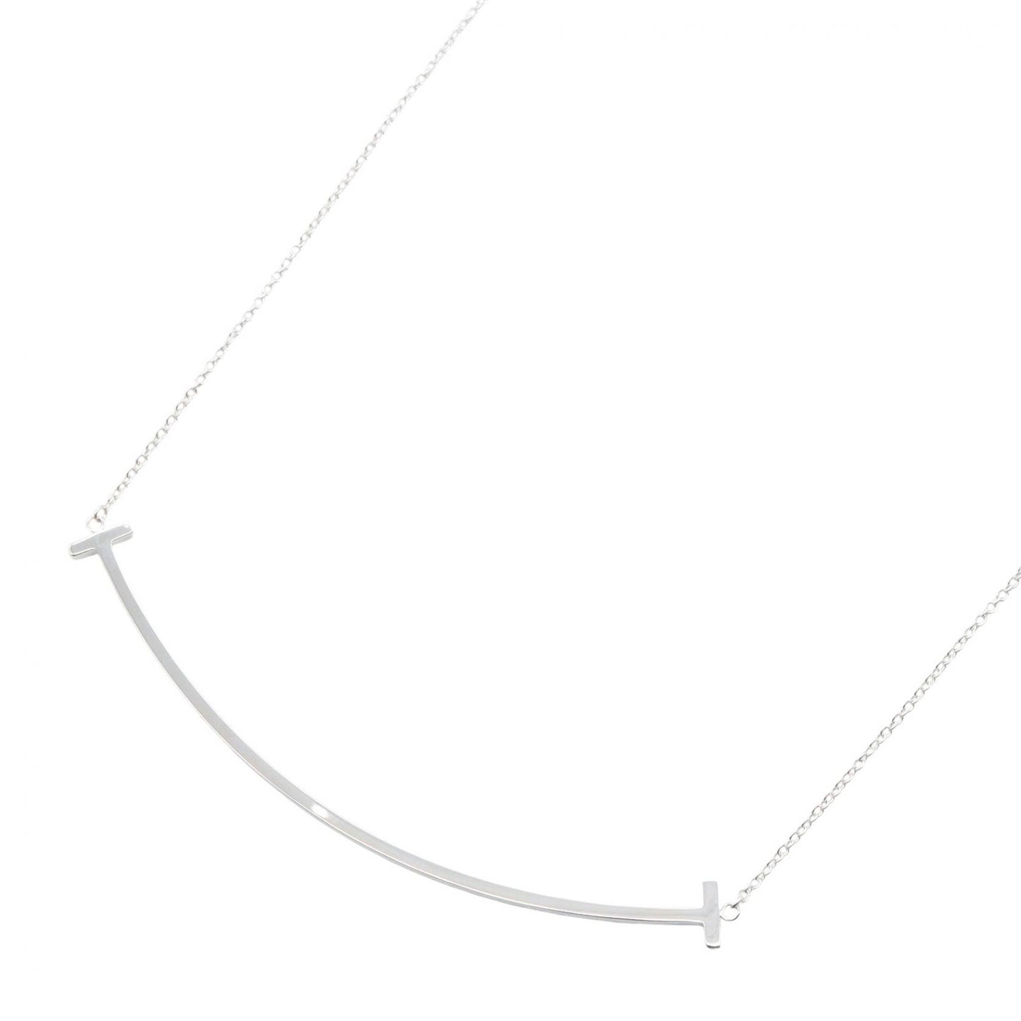 Tスマイルラージ ネックレス ネックレス K18WG ホワイトゴールド ティファニー アクセサリー TIFFANY & Co.