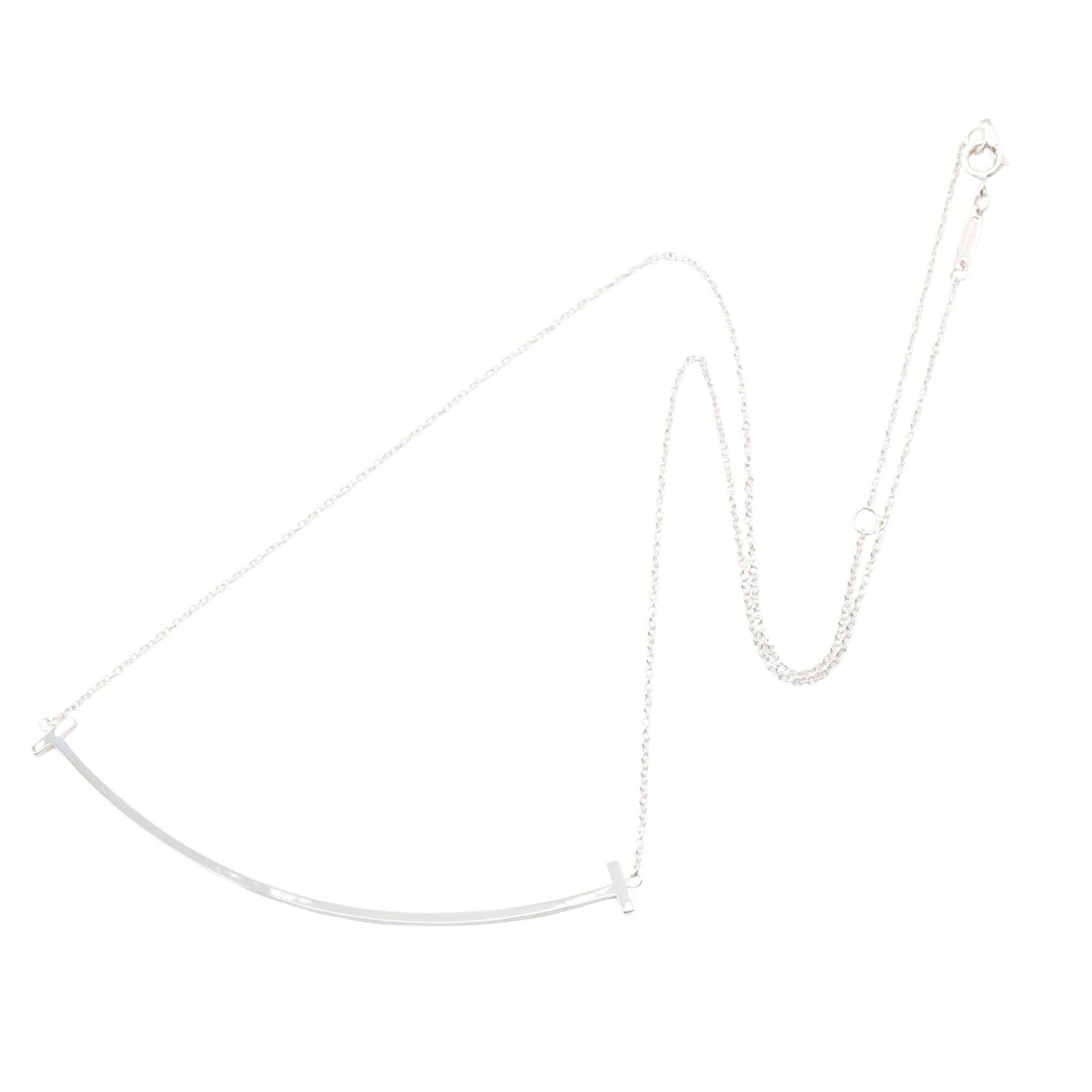 Tスマイルラージ ネックレス ネックレス K18WG ホワイトゴールド ティファニー アクセサリー TIFFANY & Co.