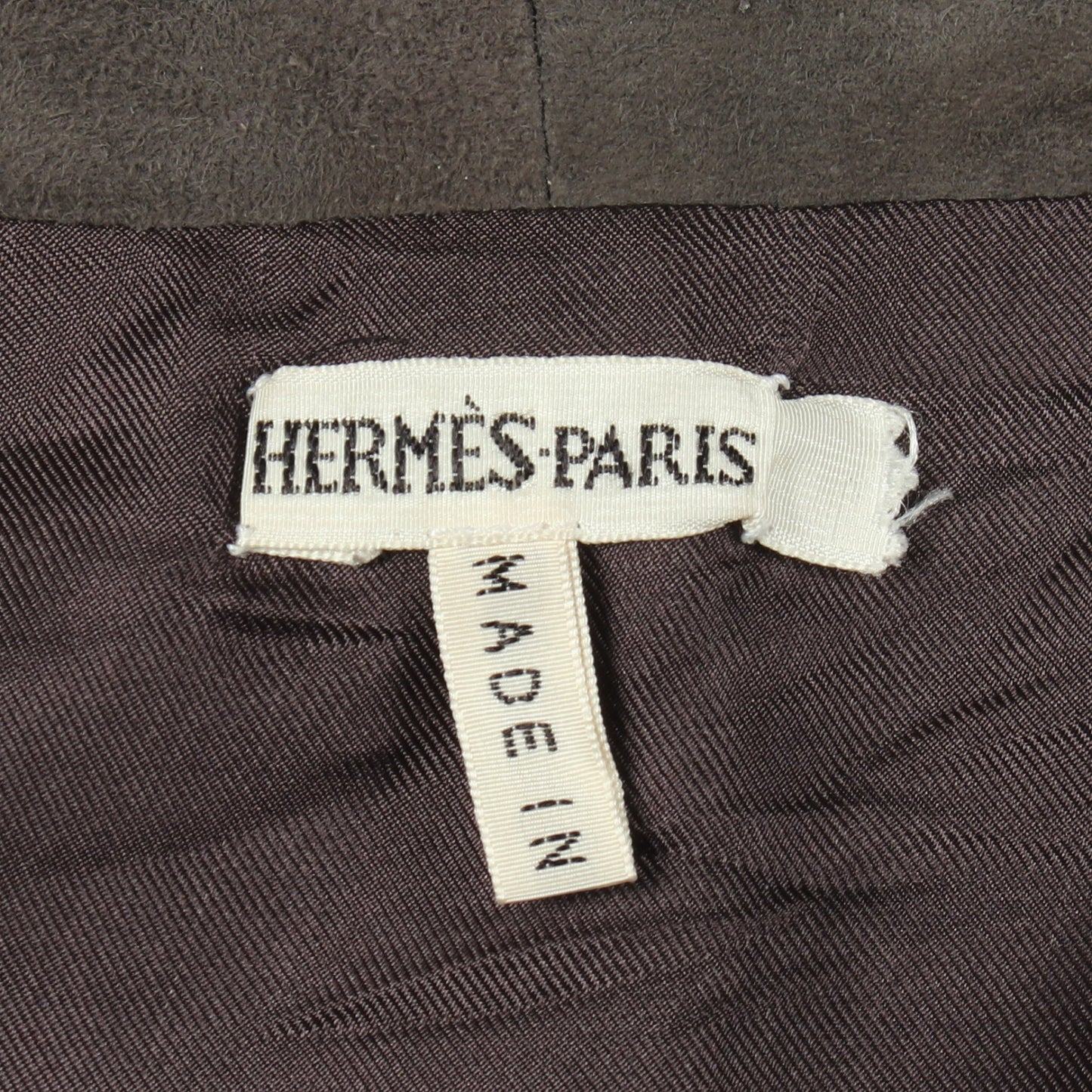 スエード スカート レザー グレーブラウン エルメス ボトムス HERMES