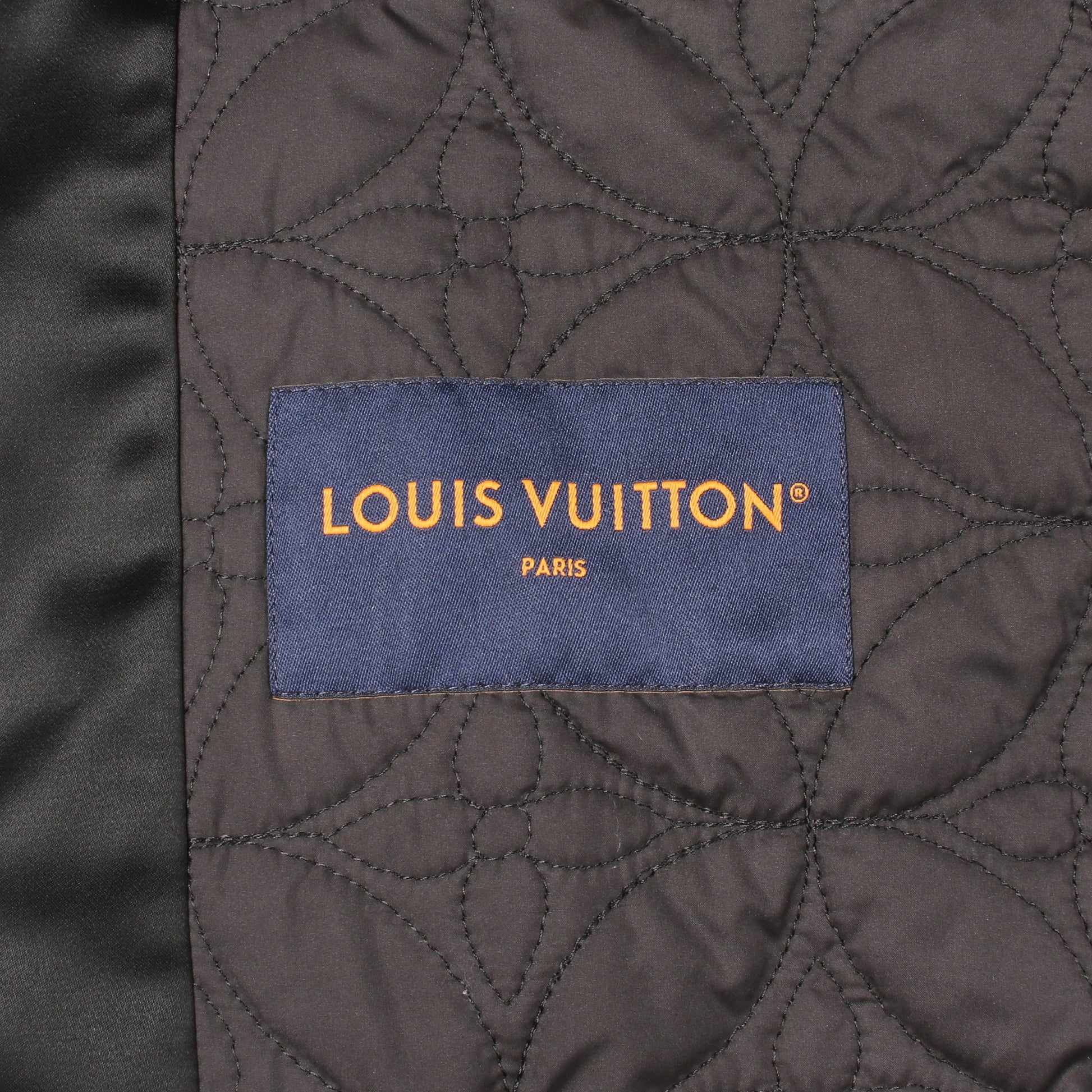 ラインストーン 中綿 ブルゾン レーヨン ブラック ルイヴィトン アウター LOUIS VUITTON