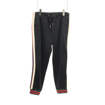 ウェブライン テクニカルジャージー トラックジャケット トラックパンツ セットアップ コットン ブラック マルチカラー グッチ スーツ GUCCI