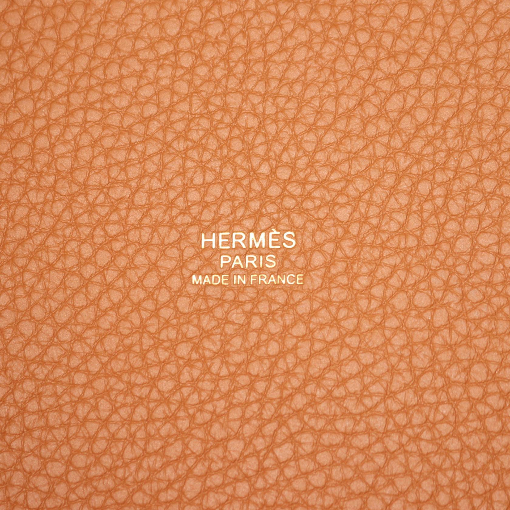 ピコタンロックMM ゴールド ハンドバッグ トリヨンクレマンス ブラウン ゴールド金具 Z刻印 エルメス バッグ HERMES