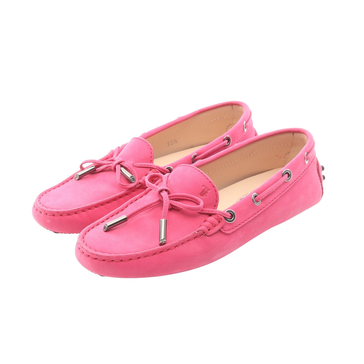 ゴンミーニ ドライビングシューズ スエード ピンクパープル トッズ シューズ TOD'S