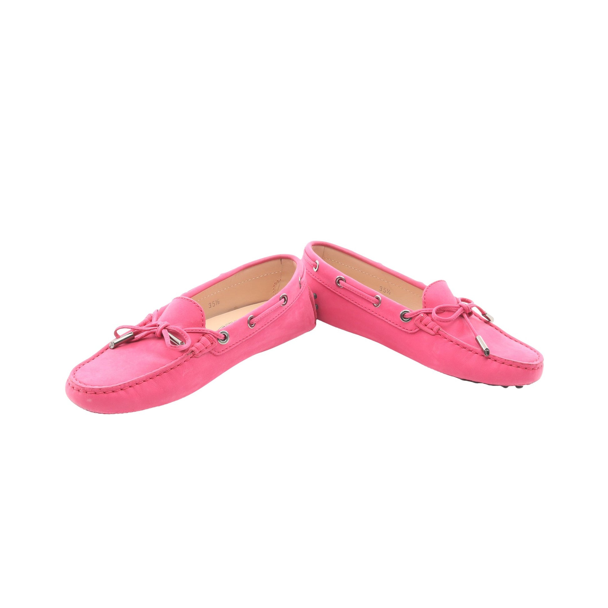 ゴンミーニ ドライビングシューズ スエード ピンクパープル トッズ シューズ TOD'S