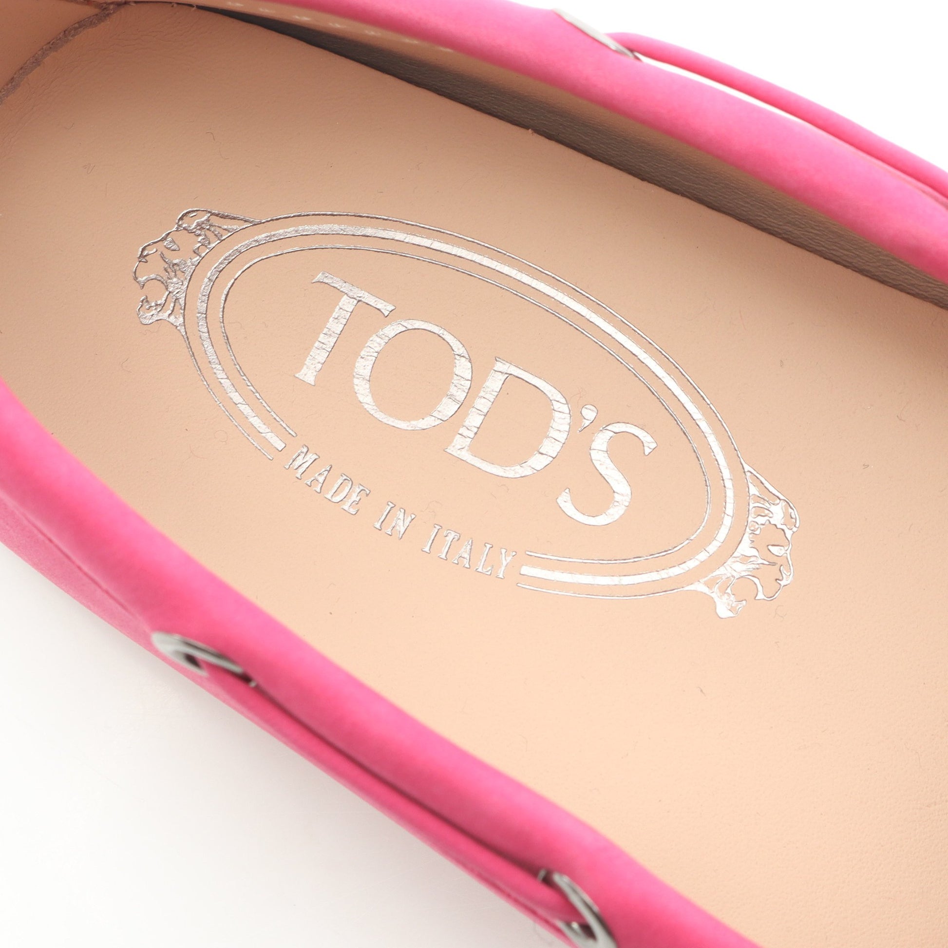 ゴンミーニ ドライビングシューズ スエード ピンクパープル トッズ シューズ TOD'S