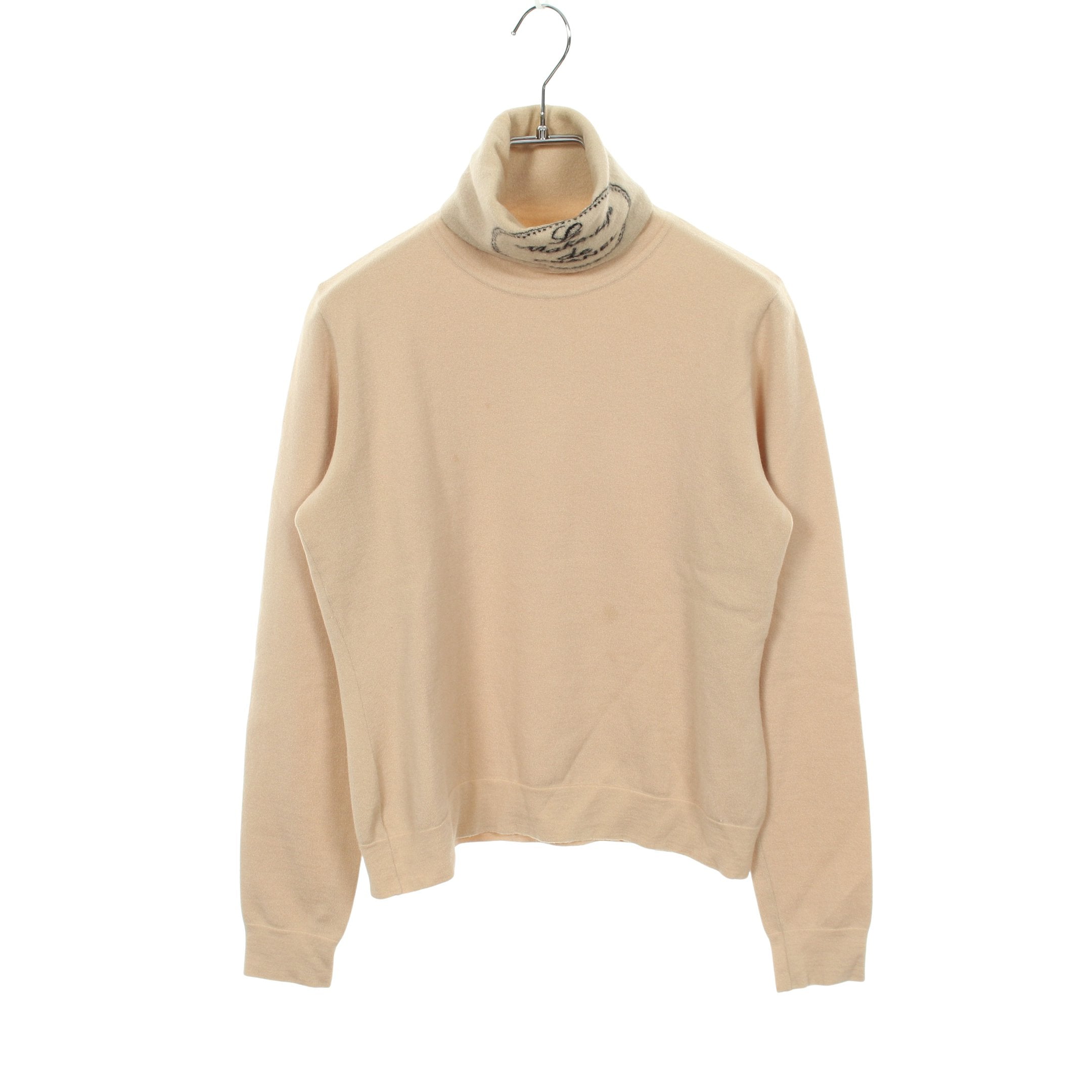 CHANEL ベージュ 長袖セーター $2050 17A CHANEL COSMOPOLITE ECRU CUT OUT BOW CASHMERE KNIT トップス