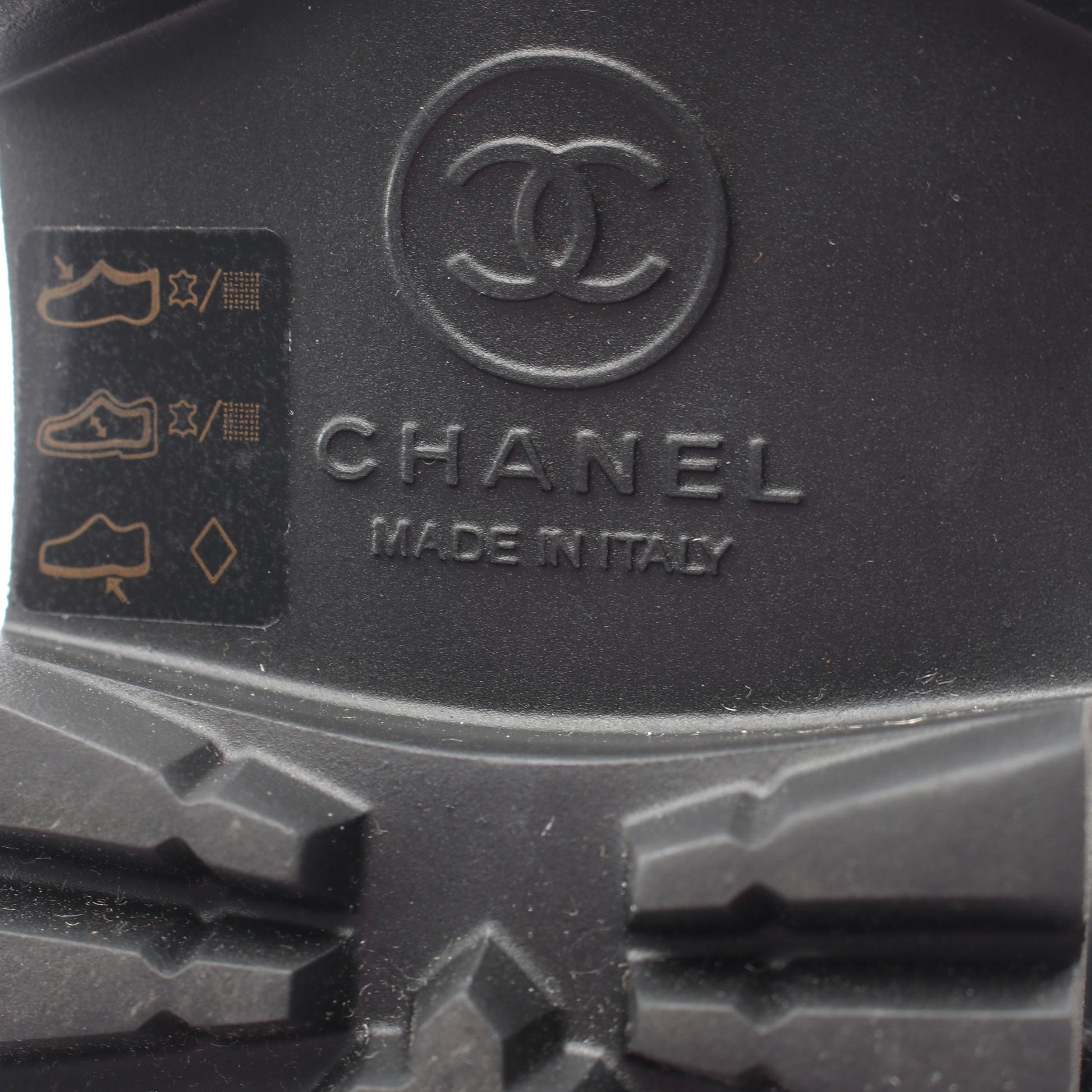 ココマーク ツイード柄 スノー ブーツ ナイロン レザー ブラック ホワイト シャネル シューズ CHANEL