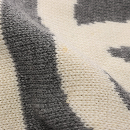 ココマーク マフラー ウール シルク カシミヤ グレー ホワイト シャネル 財布・小物 CHANEL