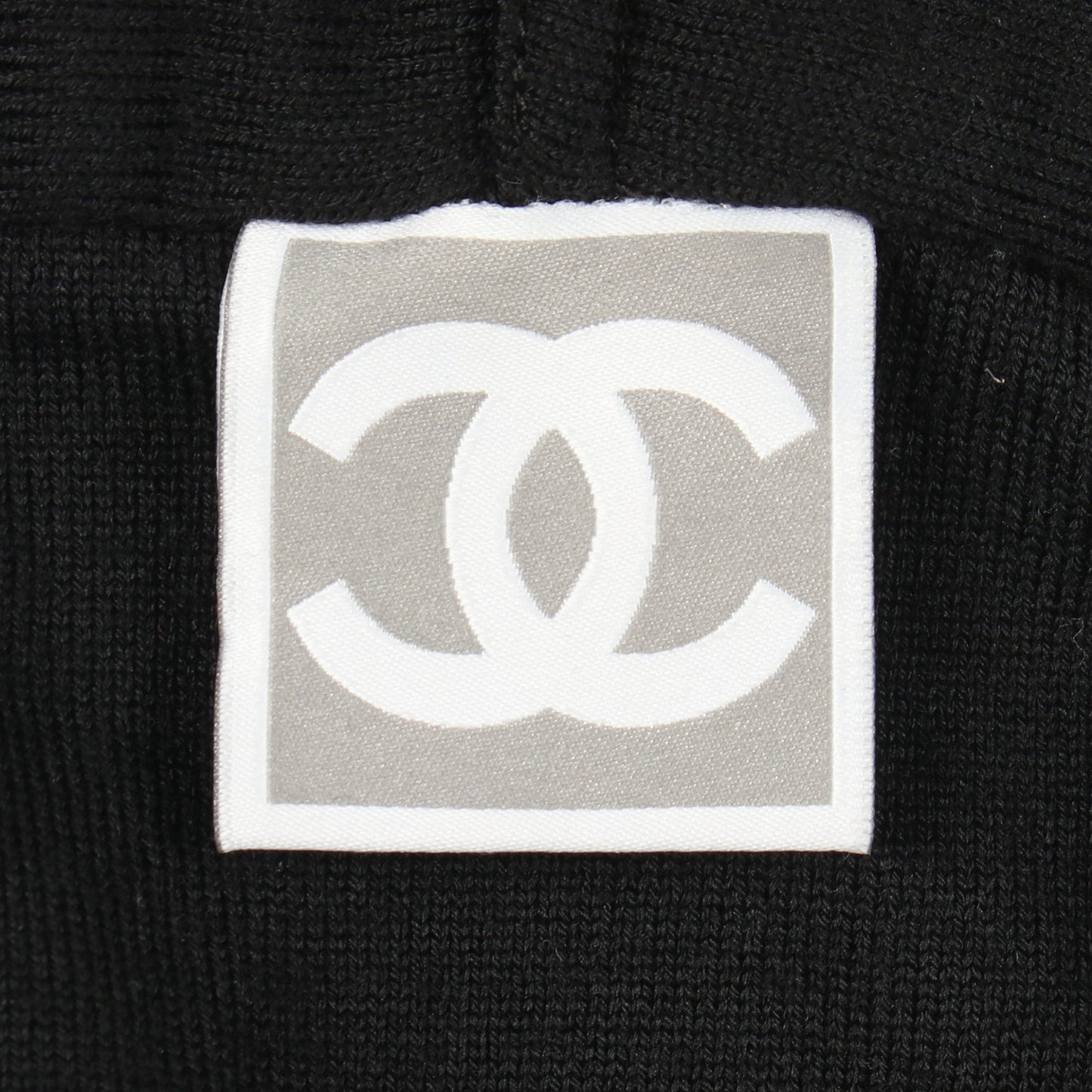 スポーツライン アーガイル ジップアップパーカー ウール ブラック 07A シャネル トップス CHANEL