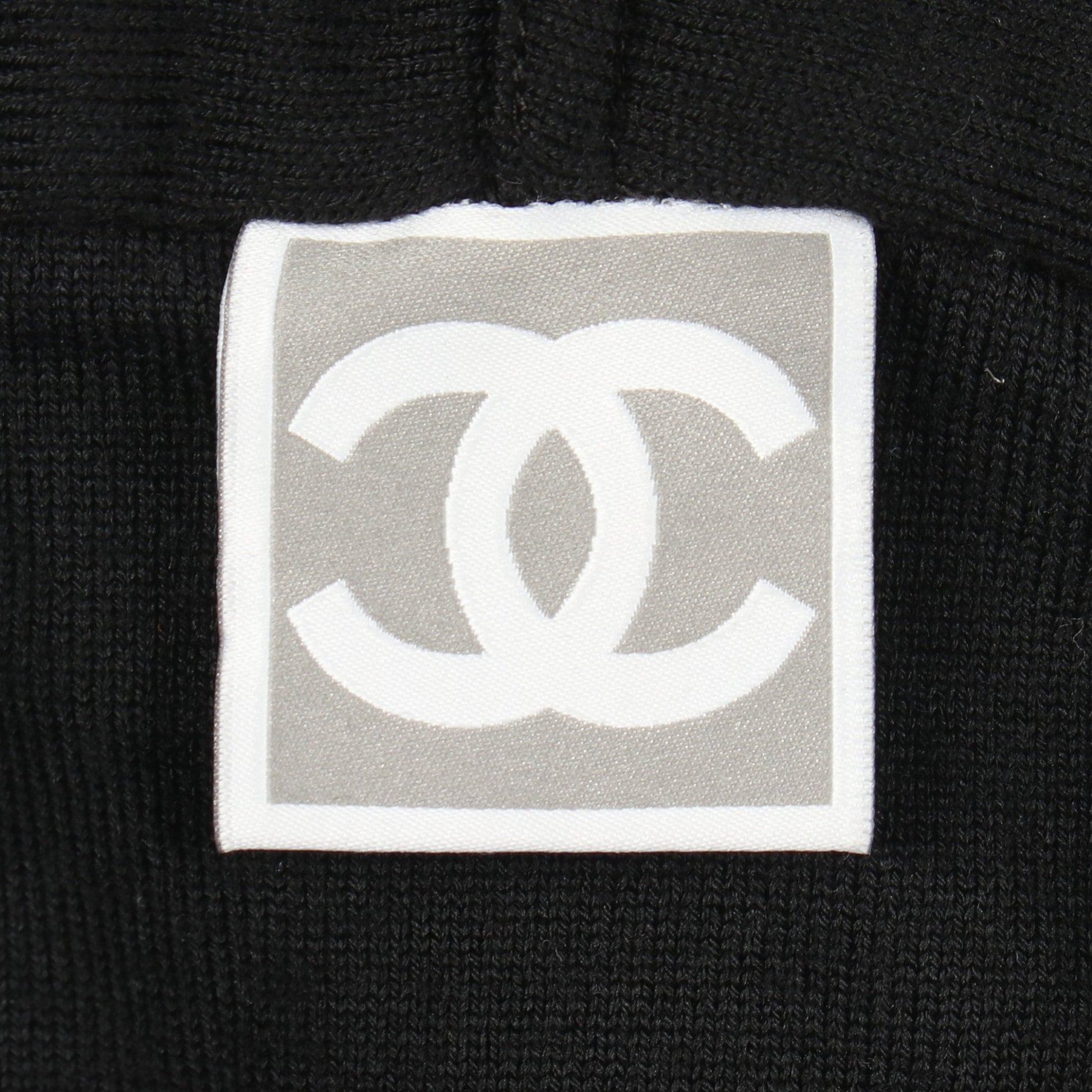 スポーツライン アーガイル ジップアップパーカー ウール ブラック 07A シャネル トップス CHANEL