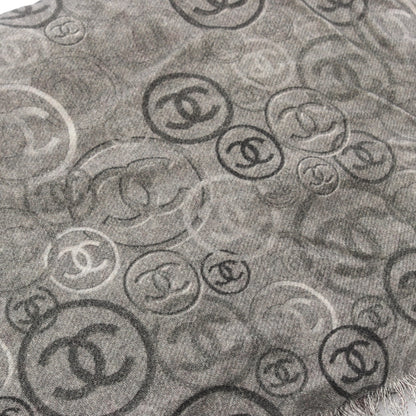 ココマーク ポンチョ ストール カシミヤ グレー ブラック シャネル 財布・小物 CHANEL