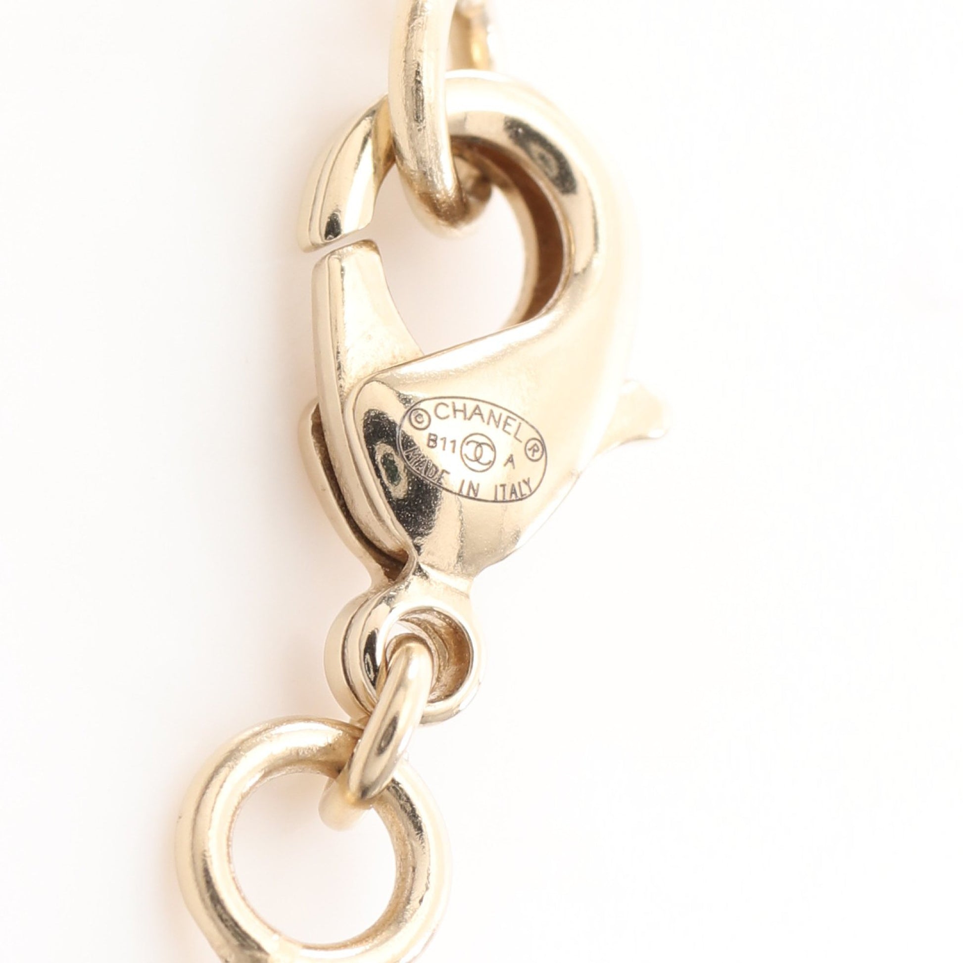 カメリア ココマーク ネックレス GP ブラック ゴールド B11A シャネル アクセサリー CHANEL