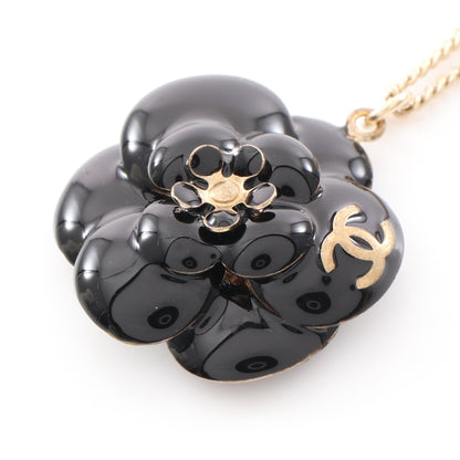 カメリア ココマーク ネックレス GP ブラック ゴールド B11A シャネル アクセサリー CHANEL