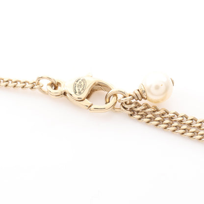 ココマーク ネックレス GP ラインストーン ゴールド パープル ブラック 12P シャネル アクセサリー CHANEL