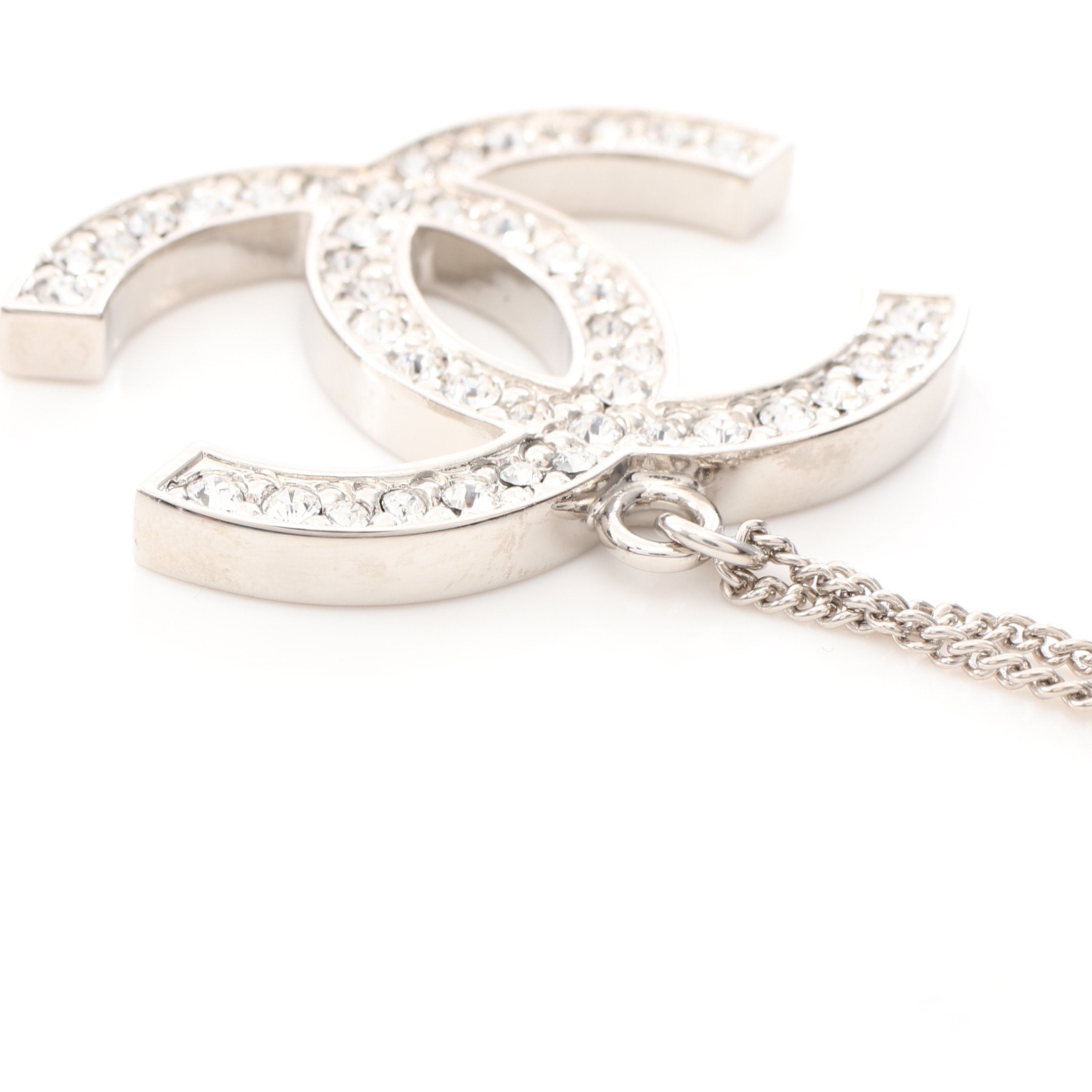 パ*ス様 CHANEL シャネル ココマーク クリア ネックレス ココマーク ネックレス GP ラインストーン シルバー クリア 12C